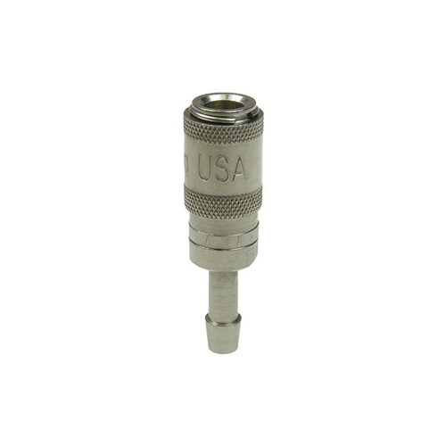 Miniature Non-Valved Coupler - 5/32" Barb Thread - Plated Brass