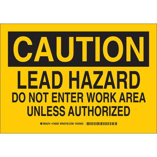 B-401 Polystyrene Rectangle Yellow Hazardous Material Sign - 14" Width x 10" Height