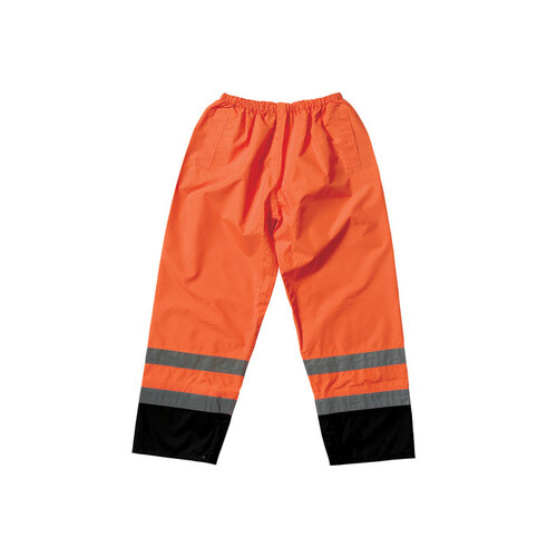 318-1757OR Black/High-Visibility Orange 2XL Polyester High-Visibility Pants - 2 Pockets - 46.5" Outseam Length