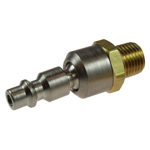 Ball Swivel Connector - 3/8" MPT Thread - Steel/Brass