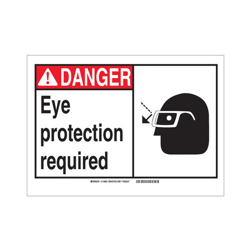 B-302 Polyester Rectangle PPE Sign - 14" Width x 10" Height - Laminated