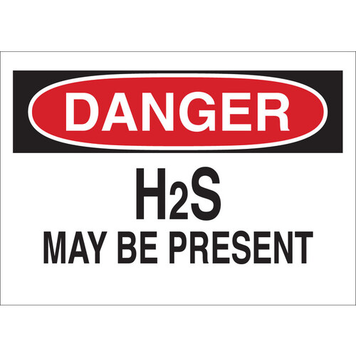 B-302 Polyester Rectangle White Hazardous Material Sign - 10" Width x 7" Height - Laminated