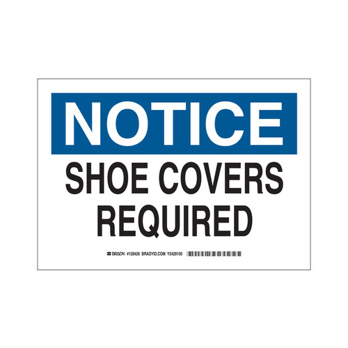 B-302 Polyester Rectangle White PPE Sign - 10" Width x 7" Height - Laminated