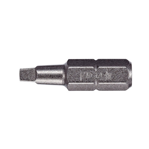 Insert Square Driver Bit - #0 Tip - 1/4 in-Hex Shank - 1" Length - S2 Modified Steel