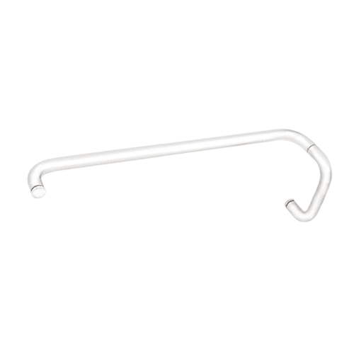White 6" Pull Handle and 22" Towel Bar BM Series Combination Without Metal Washers