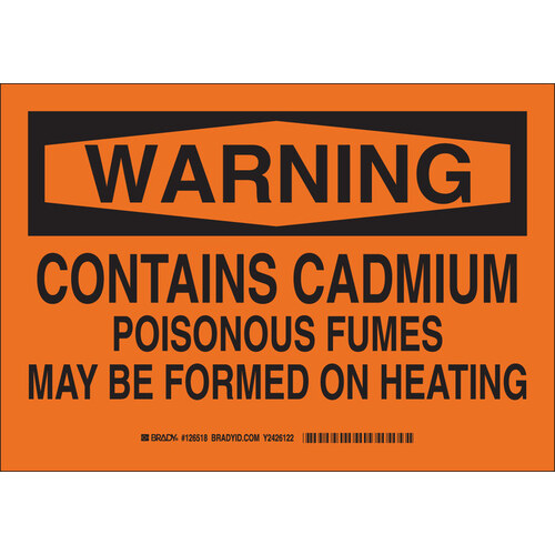 B-555 Aluminum Rectangle Orange Hazardous Material Sign - 14" Width x 10" Height