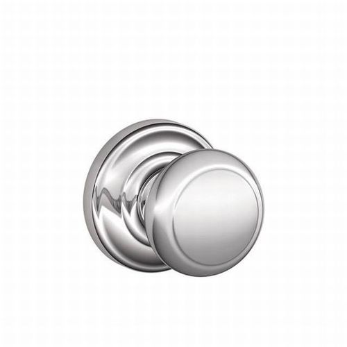 Schlage Residential F10AND625Andover Knob with Andover Knob with Rose Passage Lock with 16080 Latch and 10027 Strike Bright Chrome Finish