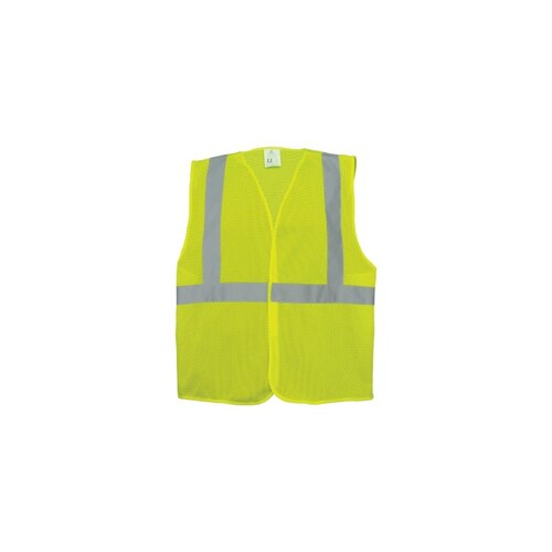 Bal ve -001VE Yellow XL Polyester Mesh High-Visibility Vest - 0 Pockets