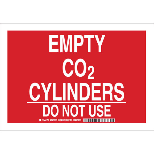 B-401 Polystyrene Rectangle Red Chemical Storage Sign - 10" Width x 7" Height