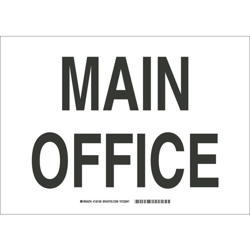 B-401 Polystyrene Rectangle White Door Sign - 14" Width x 10" Height