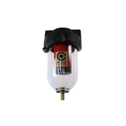 Heavy Duty 1/4" Coalescing Filter - Polycarbonate - 0.3 - Automatic Drain