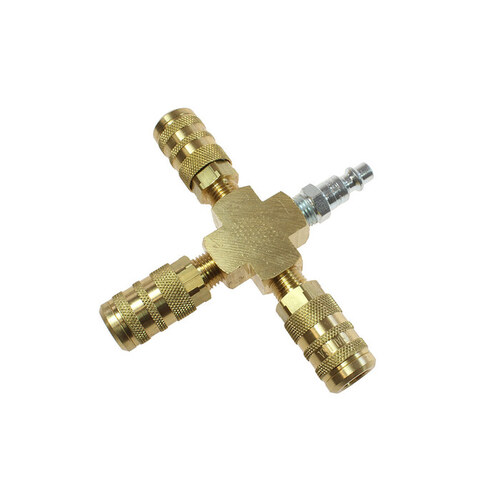 Cross Manifold Assembly - 1/4" Industrial Connector Inlet
