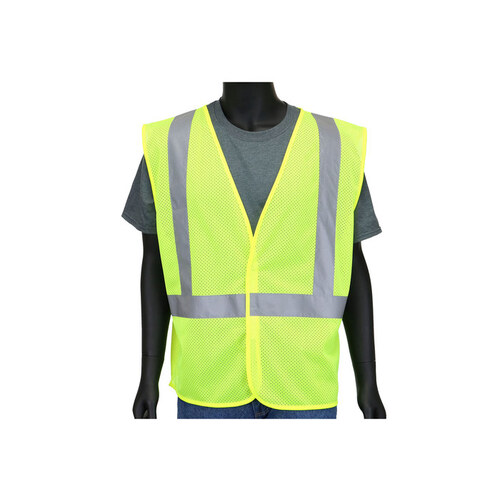 47205NP Yellow 5XL Polyester Mesh High-Visibility Vest