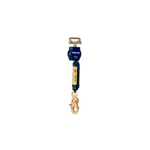 Quick Connect Blue Dyneema/Polyester Webbing Self-Retracting Lifeline - 6 ft Length