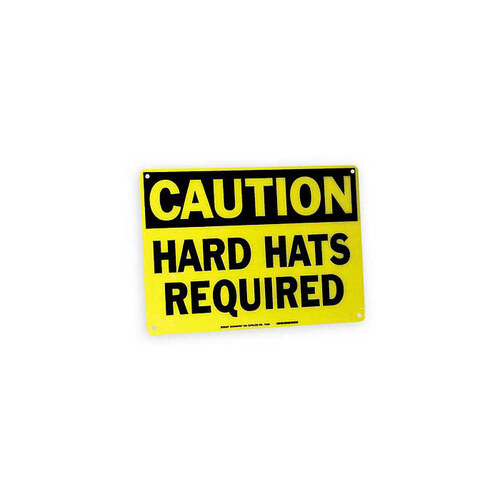 B-401 Polystyrene Rectangle Yellow PPE Sign - 14" Width x 10" Height