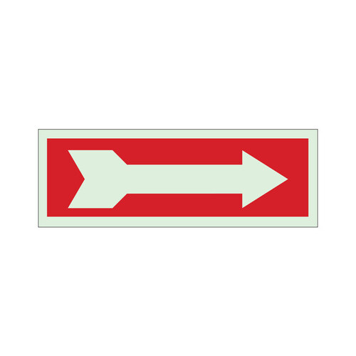 Glo B-324 Polyester Rectangle Red Safety Awareness Sign - 10" Width x 3.5" Height - Glow in the Dark