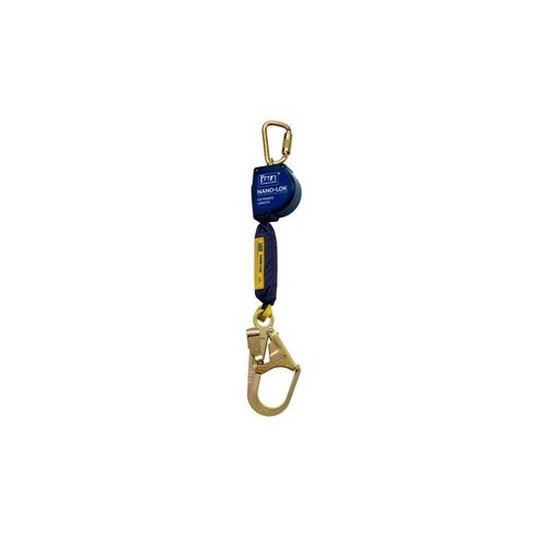 Self-Retracting Lifeline - 9 ft Length - Steel Rebar Hook