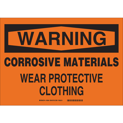 B-401 Polystyrene Rectangle Orange Hazardous Material Sign - 14" Width x 10" Height