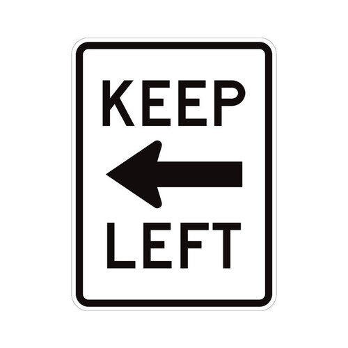 B-959 Aluminum Rectangle White Pathway Sign - 18" Width x 24" Height