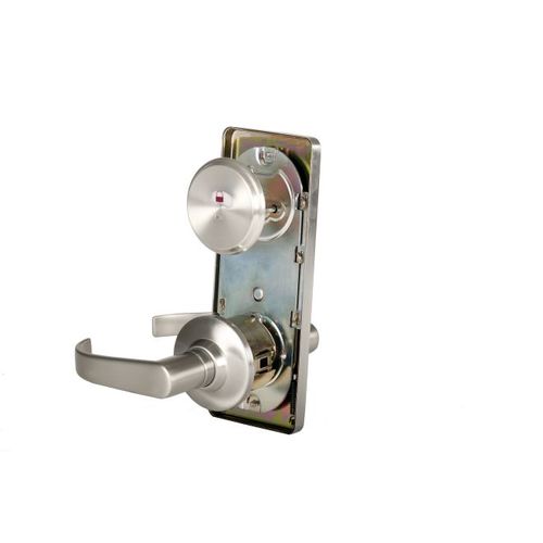 Interconnected Indicator Lock with 2-3/4" Backset and ASA Strike Satin Nickel Finish