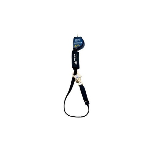 Arc Flash Black Kevlar Webbing Self-Retracting Lifeline - 11 ft Length