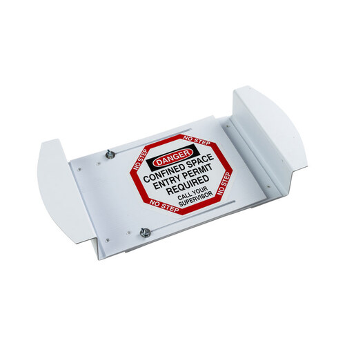 B-302 Polyester Octagon White Confined Space Sign - Laminated