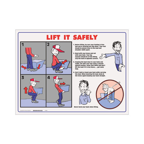 Paper Rectangle White Safe Lifting Sign - 24" Width x 18" Height - Laminated