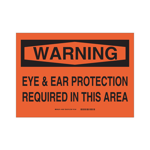 B-120 Fiberglass Reinforced Polyester Rectangle Orange PPE Sign