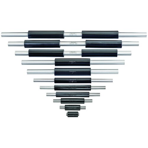 End Measuring Rod Set - 1" to 11" in steps of 1" Length - 1/4" and 3/8" Diameter