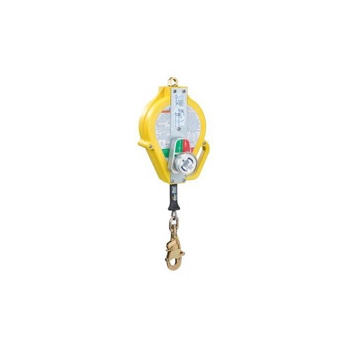 Yellow Galvanized Steel Self-Retracting Lifeline - 50 ft Length