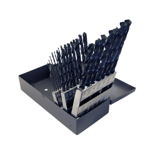 120 Taper Length Drill Set - Radial 118 Point - Spiral Flute - Right Hand Cut - High-Speed Steel