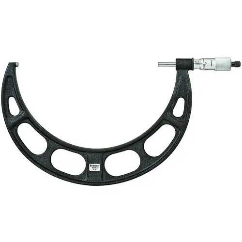 Starrett 436.1XRL-10 Mechanical Outside Micrometer: 10" Range, 0.001" Graduation Satin Chrome