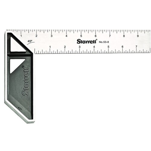 Stainless Steel Carpenters' Try Square - 8" Length - 1 3/4" Wide - 1/16" Thick