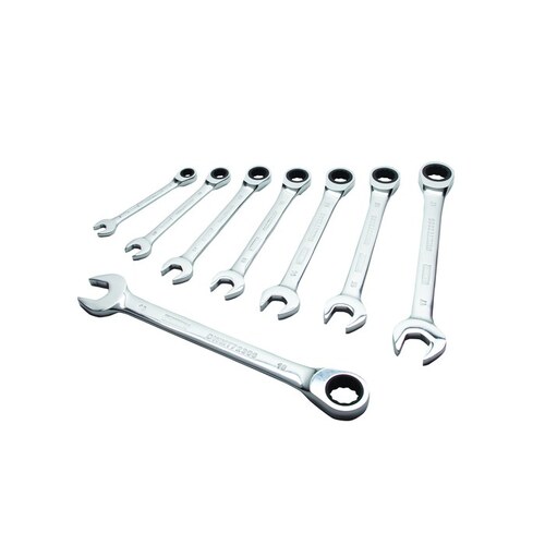 Chrome Vanadium Steel Ratcheting Combination Wrench Set