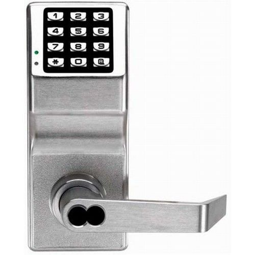Trilogy Electronic Digital Lever Lock with Interchangeable Core for Yale Prep Satin Chrome Finish