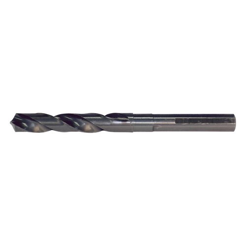 1681 1 3/32" Reduced Shank Drill - Radial 118 Point - 3.125" Spiral Flute - Right Hand Cut - 6" Overall Length - High-Speed Steel - 0.5" Shank - C