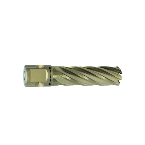 1 1/8" Gold-Line Annular Cutter - 2" Flute - High-Speed Steel-XE - 3/4" Shank