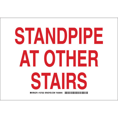 B-302 Polyester Rectangle White Fire Department Sign - 14" Width x 10" Height - Laminated