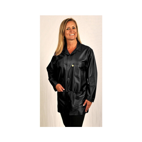 XL Black Lapel ESD Coat