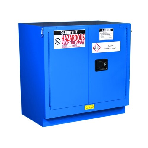 22 gal Blue Hazardous Material Storage Cabinet - 35" Width - 35" Height
