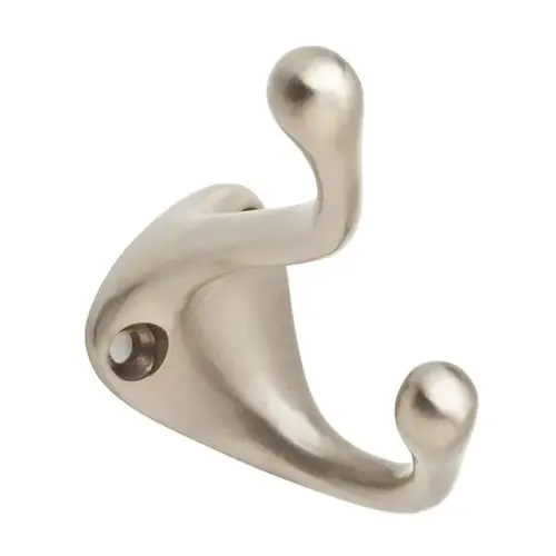 Aluminum Coat and Hat Hook Satin Nickel Finish