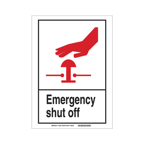 B-946 Vinyl Rectangle Fire Safety Sign - 14" Width x 10" Height - Pressure Sensitive Adhesive