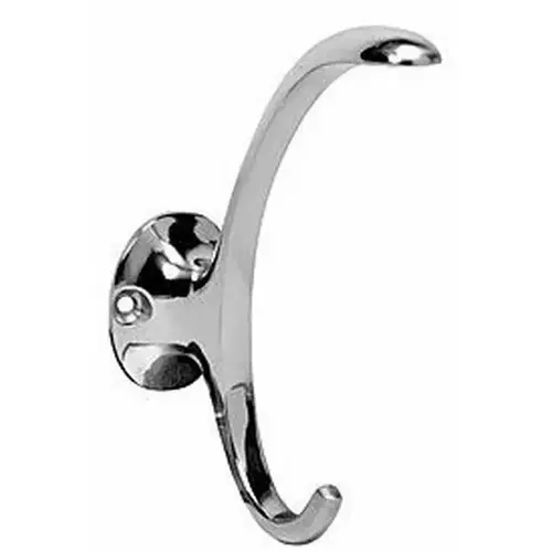 Aluminum Coat and Hat Hook Bright Chrome Finish