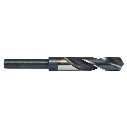 341SD 25/32" Reduced Shank Drill - 118 Point - 3" Flute - Right Hand Cut - 6" Overall Length - High-Speed Steel - 1/2" Shank