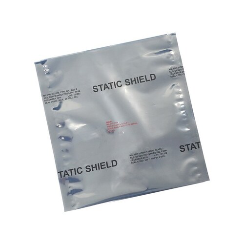 81705 Series Silver Static Shield Bag - 12" Length - 12" Wide - 2.8 mm Thick - pack of 100