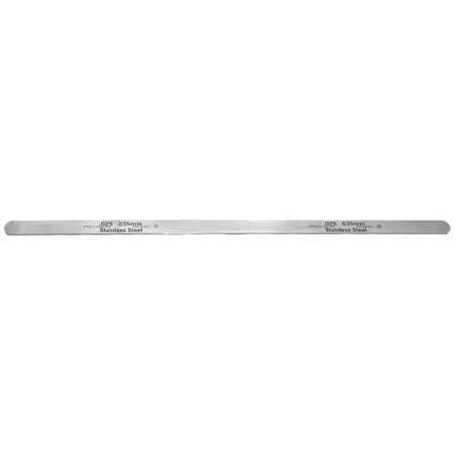 Stainless Steel Feeler Gage - 1/2" Width x 12" Length x 0.007" Thick - pack of 12