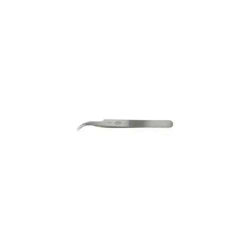 Erem 7SA Utility Tweezers - Stainless Steel Curved Tip - 4.724" Length