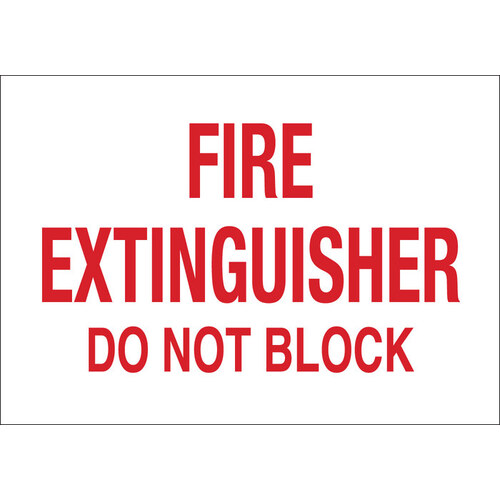 B-302 Polyester White Fire Equipment Sign - 14" Width x 10" Height - Laminated