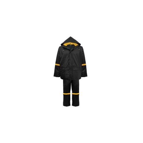 R6400 Black with Yellow 3XL Nylon/PVC Rain Suit