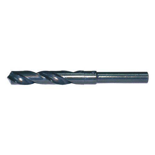 1813 61/64" Reduced Shank Drill - Radial 118 Point - 3.125" Spiral Flute - Right Hand Cut - 6" Overall Length - High-Speed Steel - 0.5" Shank - C